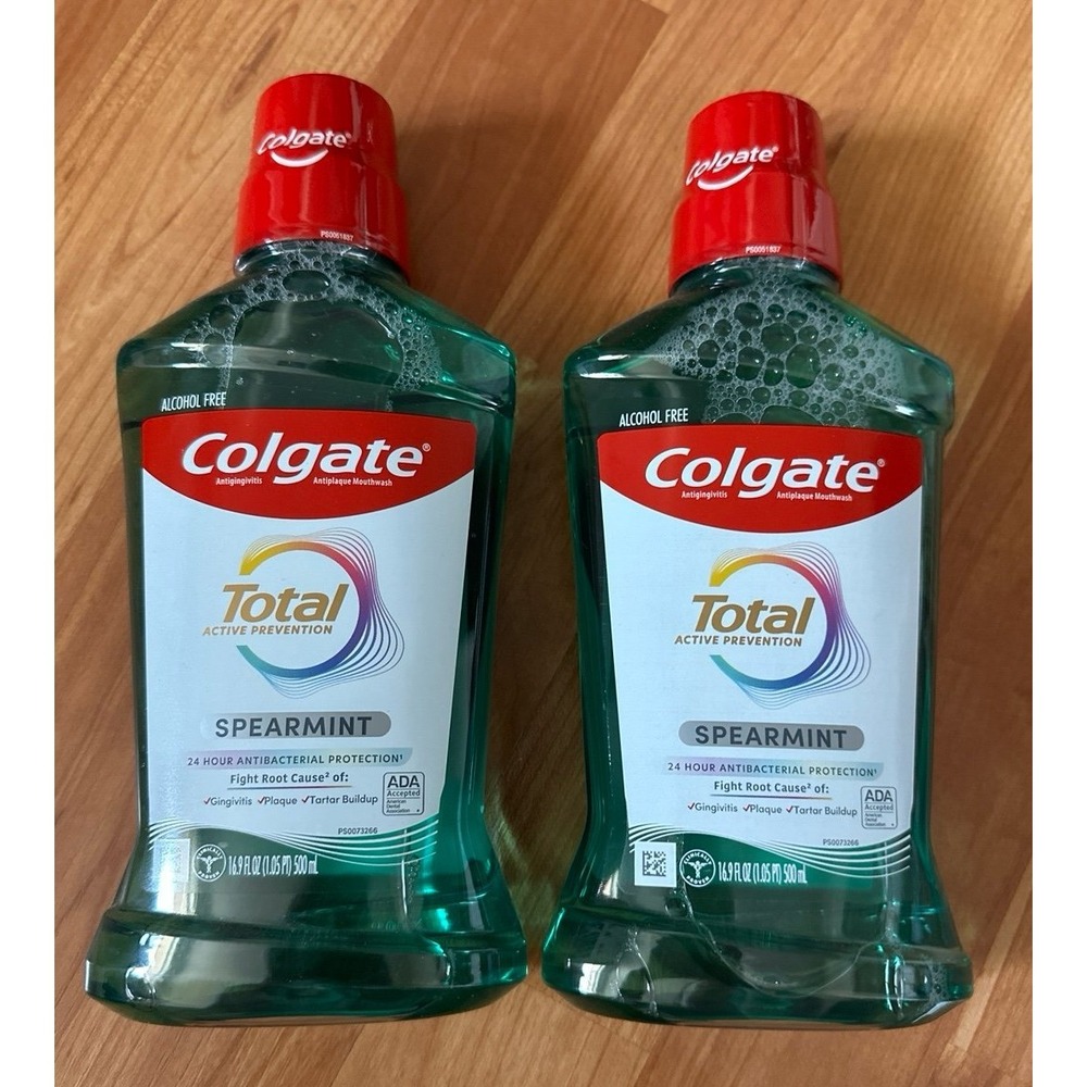 2 Colgate Total Advanced Pro Shield Mouthwash Spearmint Surge Flavor 16.9oz